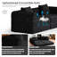 3 pièces Canapé en tissu chenille à compression de 72,4 po, canapé-lit pliant, canapé convertible 3 places, canapé 2 places avec canapé 1 place, noir-976672688