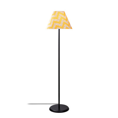 62.99'' Black Traditional Floor Lamp with Outlet
