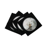 English Stag Cotton Sateen Cocktail Napkins