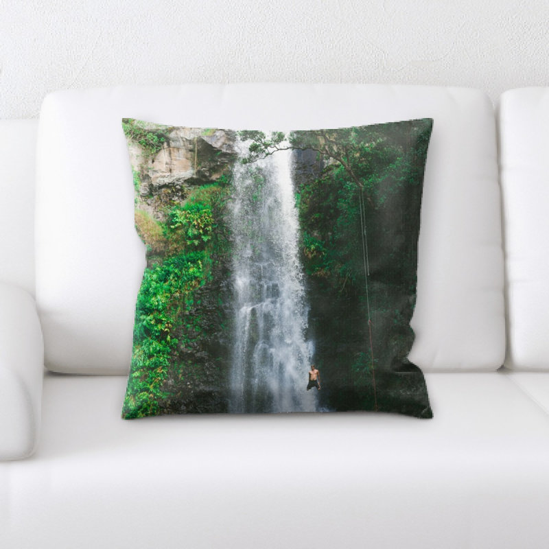 Waterfall Microsuede Reversible Throw Pillow