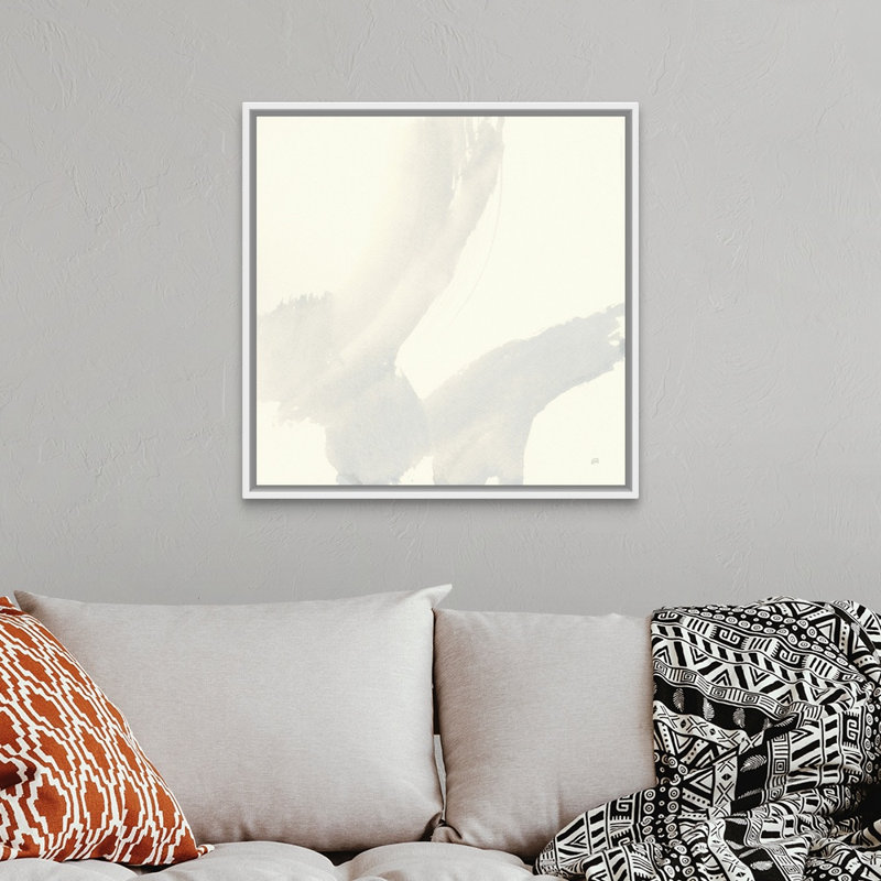 Graphic Art Print on Canvas, 32" H x 32" W x 1.75" D, White Floater Framed