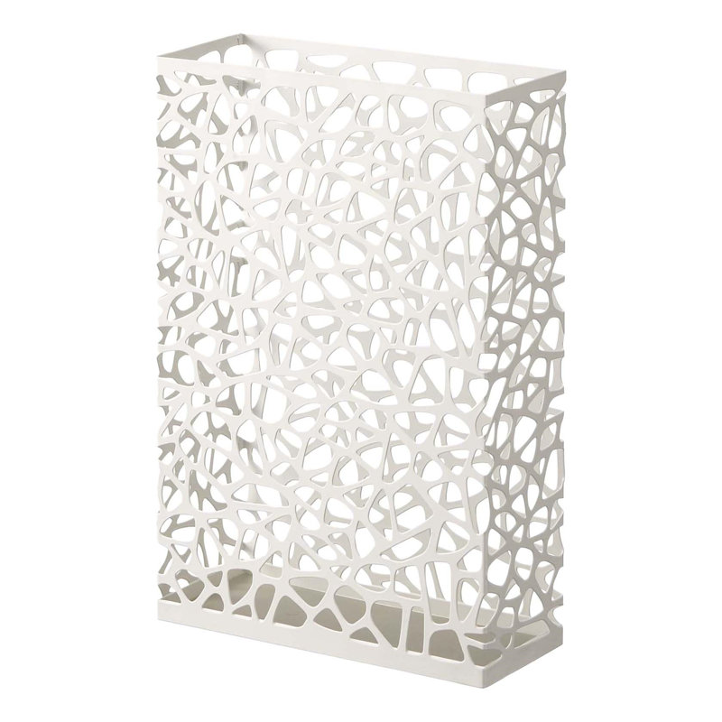 Porte-parapluies autoportant Asla, Blanc, H 18,3 po x l 7,5 po x P 7,5 po, Rond