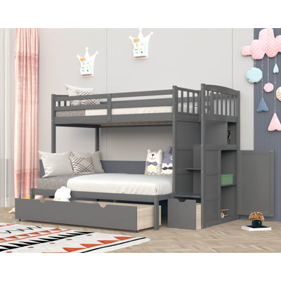 Faina Twin Over Full Bunk Bed by Harriet Bee