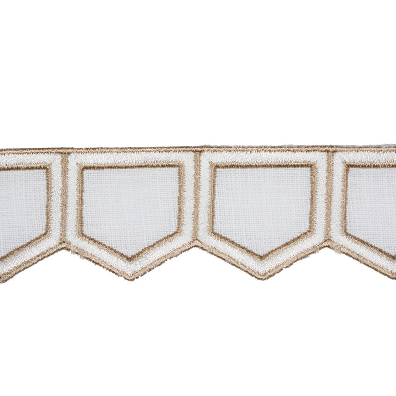 Schumacher x David Kaihoi Honeycomb Trim, Ivory