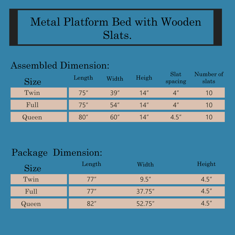 Wallsenburg 14" Bed Frame, Queen