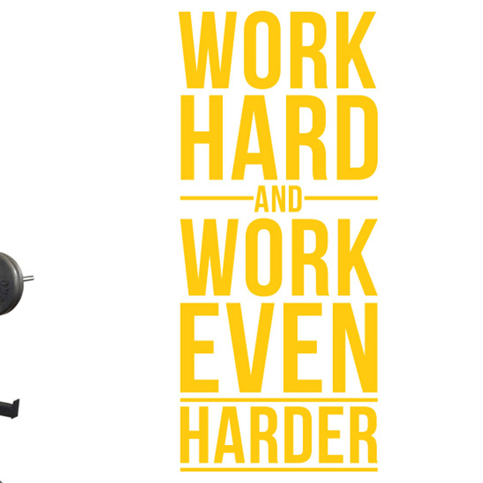 Work Hard and Work Even Harder Wall Sticker
