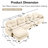 4 Modular With , Soft Chenille, Pleated , Flexible Layout, Ergonomic Design For Living Rooms Beige 4 - Seater Couch Movable Design, Bedroom Decorating-1184570905-1184570903