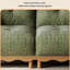 Causeuse 110,24 po en mélange de lin vert avec coussins décoratifs-848794205