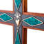 Décoration murale en bois Chrysocolla Cross