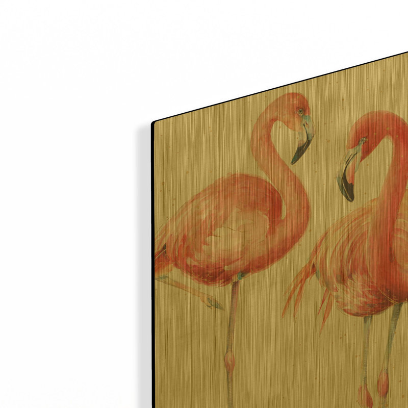 Art mural en métal doré 24 po x 12 po «Grace heureusement rose» par Lisa Audit, 24 po x 12 po
