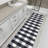 Homeline Non-Slip Rubberback Checkered Buffalo Plaid Indoor Runner Rug, Grayscale-752479662