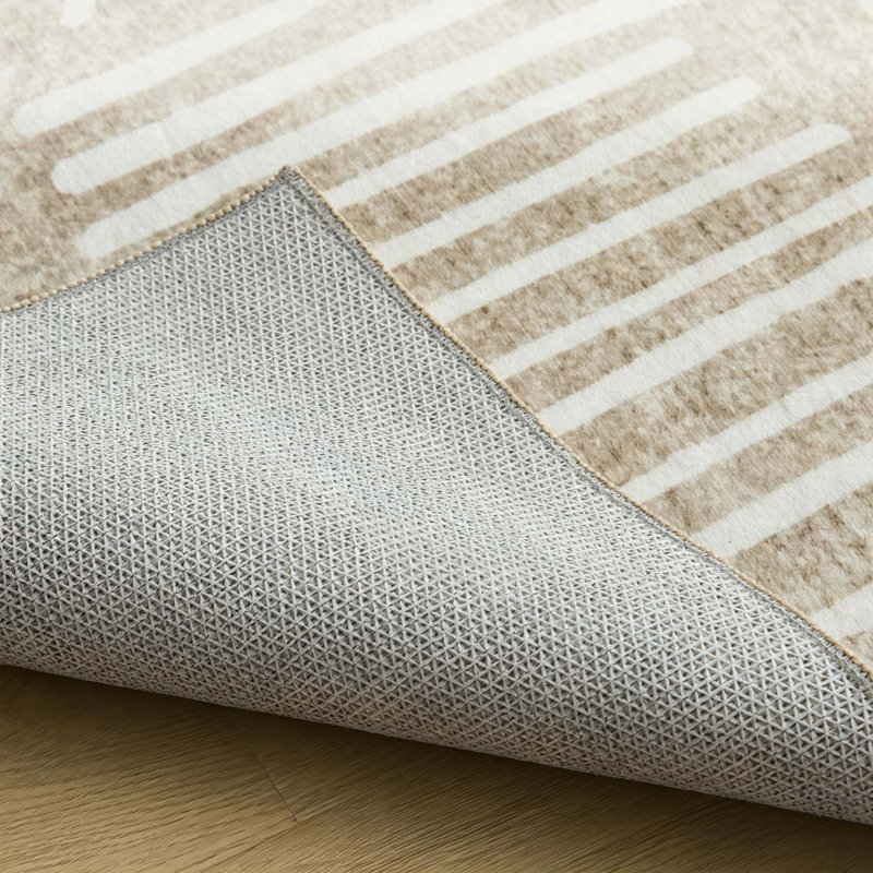 Tapis moderne à motifs géométriques abstraits avec envers antidérapant en TPR, idéal pour le salon, la chambre à coucher, la salle à manger, la cuisine et l'entrée.