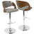 Betuel Swivel Upholstered Adjustable Height Counter Stool with Metal Frame
