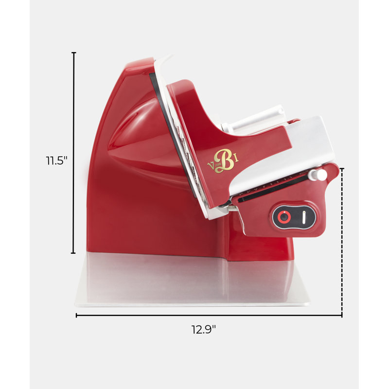 VBI Milano 1898 Home Line Plus 200 Electric Food Slicer, Red