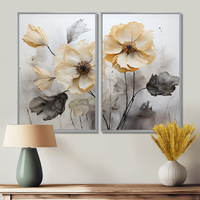 Minimalisme, gloire du matin - art mural floral