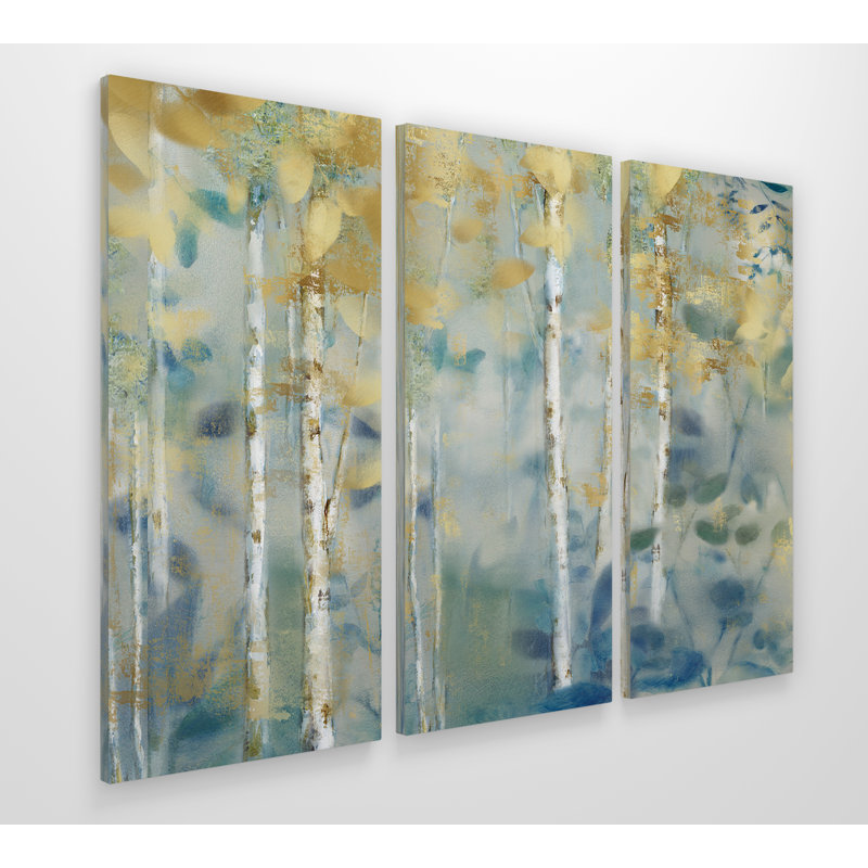 «Gilded Forest II», image multi-pièces sur toile tendue, H 40 po x l 60 po x P 1,5 po