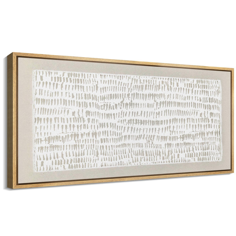 Minimalist Geometric Pattern in Neutral Tones Modern Art, Natural, 30" H x 60" W