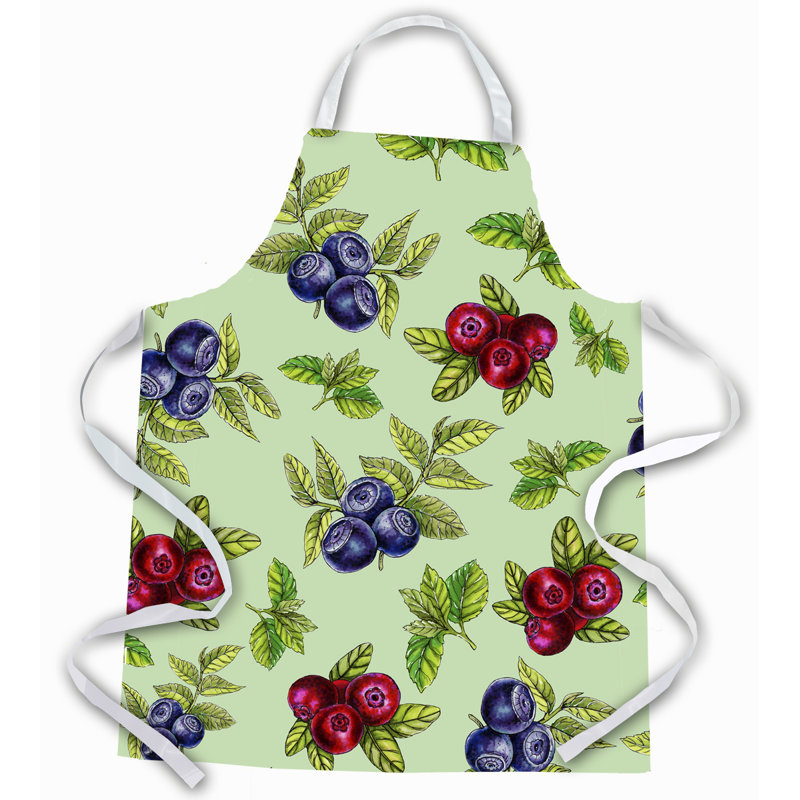 No Pattern Bib Apron, Green/Red