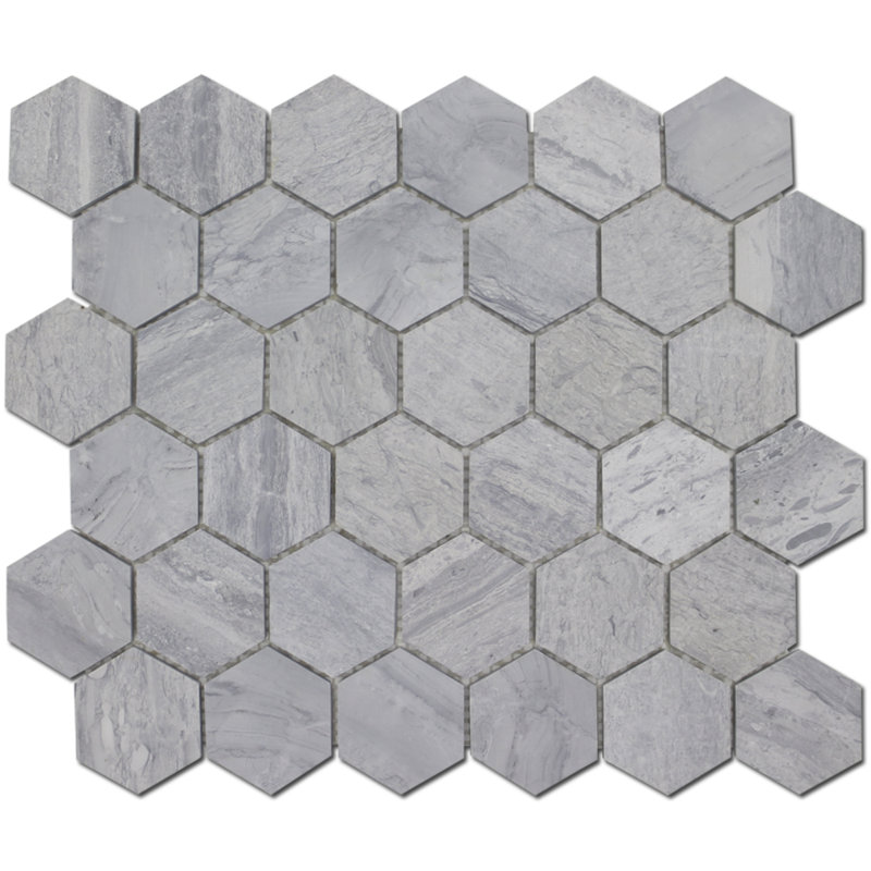 2" HONEYCOMB HONED MOSAICS, Blue Savoy