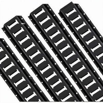 Rail de contrôle de chargement E-Track de 2,35 m (7,7 pi), système d'ancrage en acier Q235 pour plateau de camion, remorque, camionnette, divisé en deux sections de 1,22 m (4 pi)