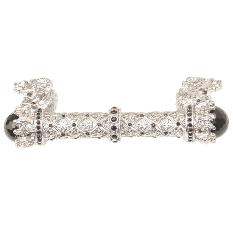Carpe Diem 6520-24JOX Crowning Glory Queen Penelope Platinum Queen Penelope 3 inches c.c. pull w/ Swarovski Crystals & semi‐precious stones in Platinum