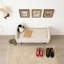 Tabouret de rangement en velours Teddy