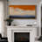 Orange and Blue Horizon Cloudscape Large Framed Canvas Print Wall Art - Modern Abstract Sky Decor-115271183-115271181