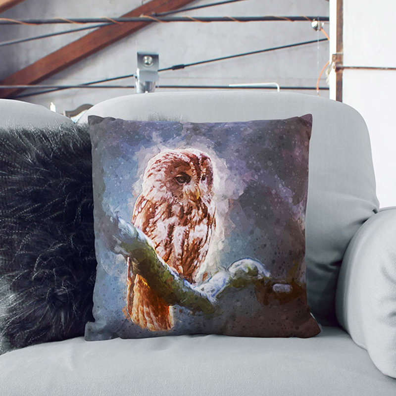 Square Throw Cushion, 40cm H x 40cm W x 15cm D, Stone