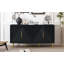 Buffet élégant avec motif géométrique ondulé