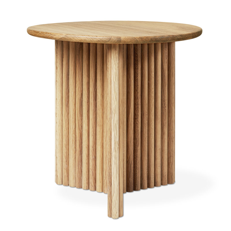 Odeon End Table Round Walnut, White Oak