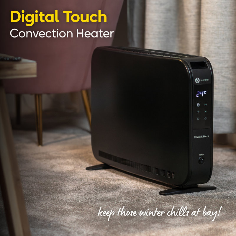 Russell Hobbs® RHCVH2003B 2000W Digital Touch Panel Convection Heater, Black