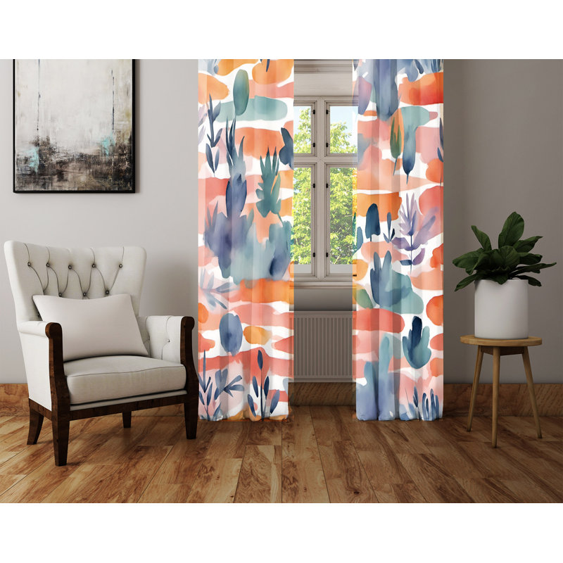 Semi Sheer Curtain Pair, 20" W x 61" L