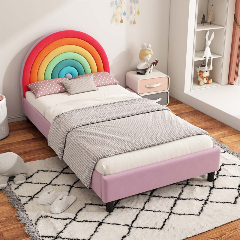 Lit plateforme tapissier Rainbow Design
