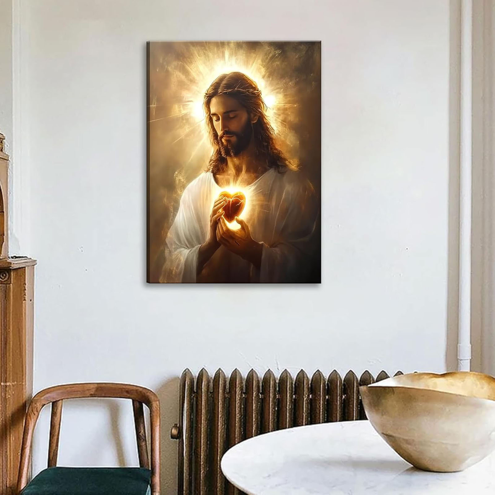 Astoria Grand Sacred Heart Of Jesus Canvas Wall Art Christ Jesus Divine ...