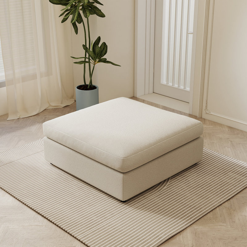 Repose-pieds modulaire Akshata, Blanc
