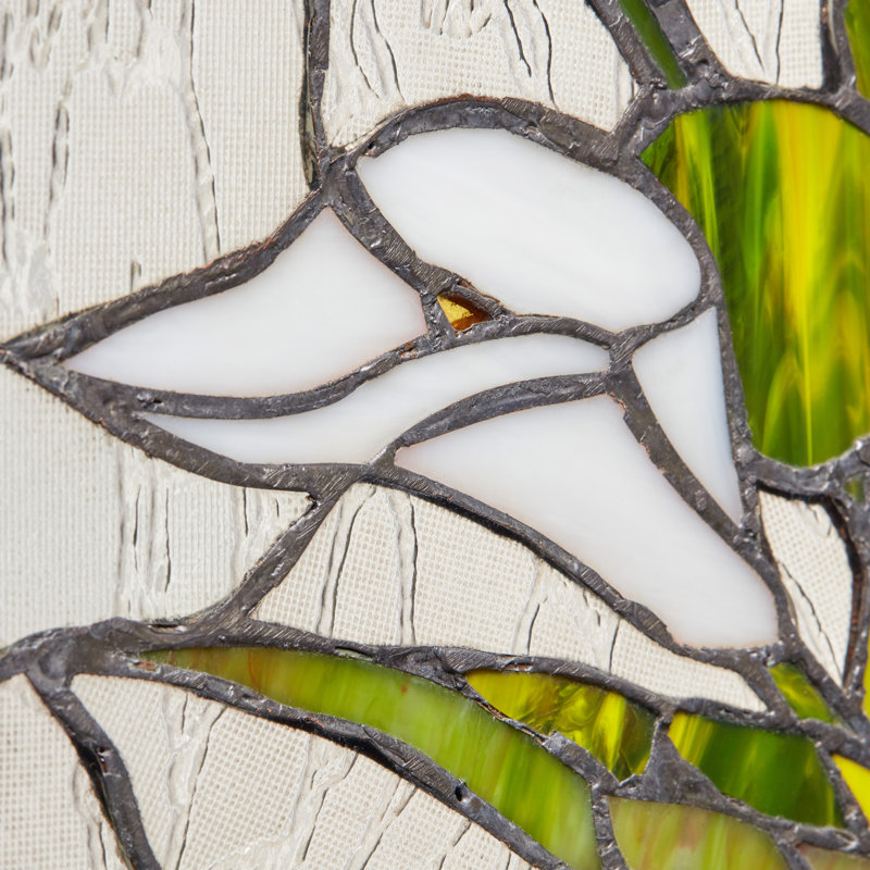 Panneau de vitrail en verre coloré 16 "H Calla Lilies