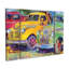 Ensemble de 3 panneaux muraux - Richard Wallich «Camions», art mural sur toile pour le salon, la chambre à coucher ou le bureau 