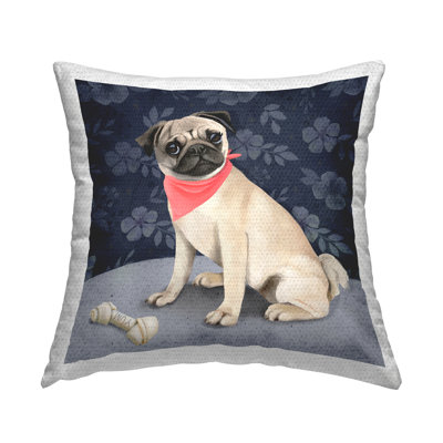Polyester Throw Square Indoor/Outdoor Pillow Cover & Insert