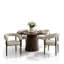 Ensemble de table de salle à manger extensible 47 "à 83" avec fauteuils rembourrés-1176249895