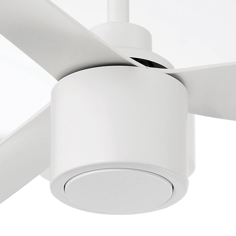 Ventilateur de plafond 3 pales 52 pouces avec télécommande RAVian (sans lumière), Blanc mat
