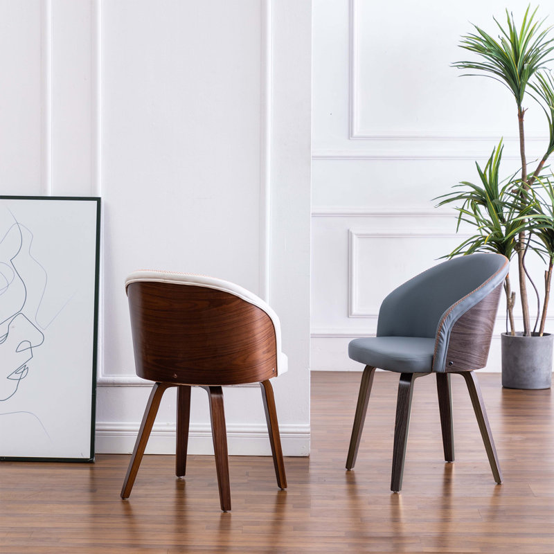 Chaise avec accoudoirs grise
