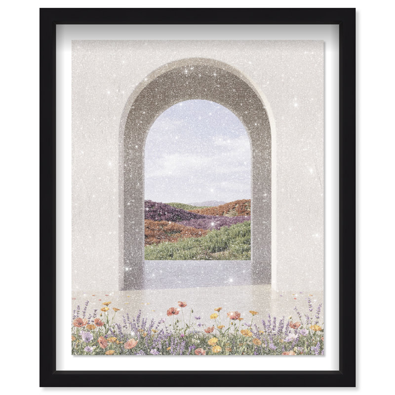 Window to Paradise Shadowbox Landscape & Nature Print by Oliver Gal, Black Frame, 16 x 20, 21.5"H x 25.5"W, Black Shadowbox