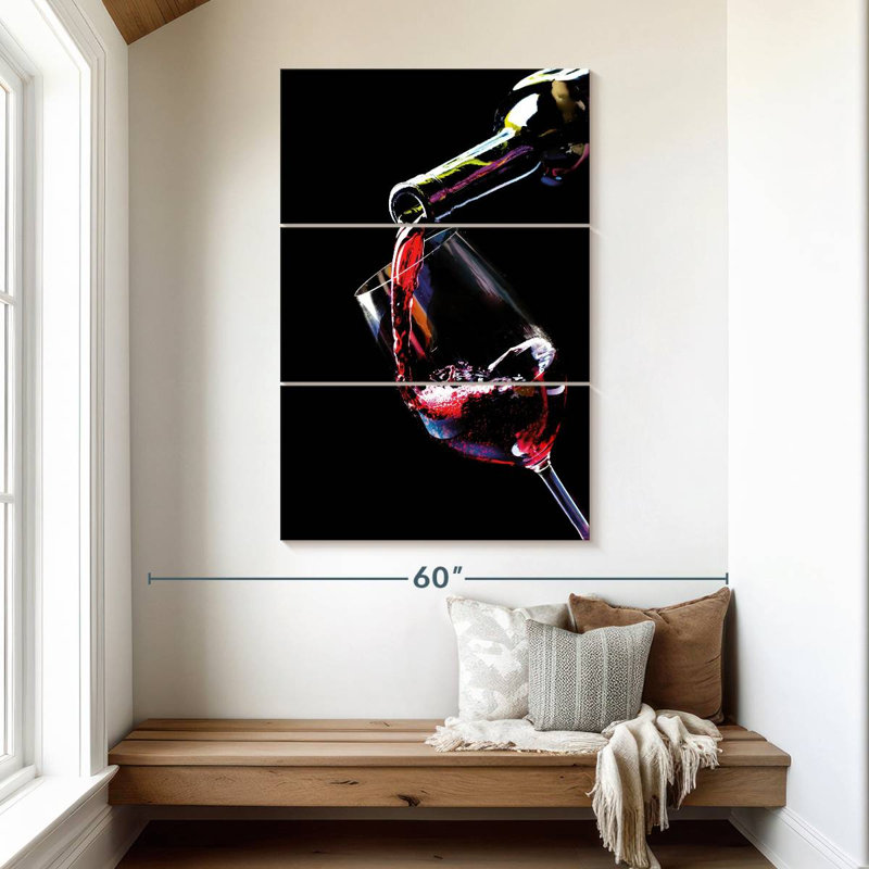 Yarlin Red Wine Stream, 50" H x 32" W