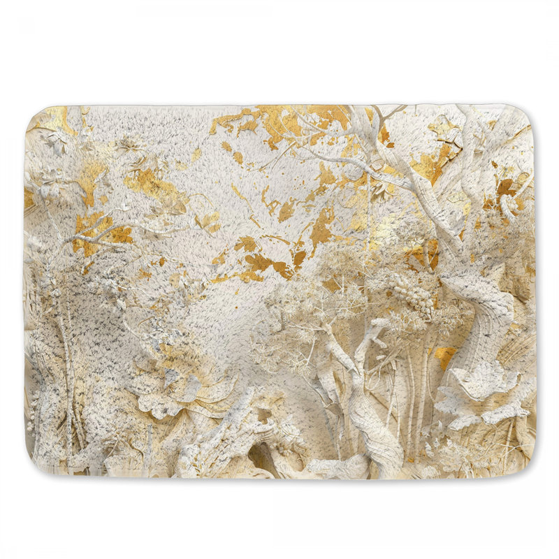 Kaneaki Microfiber / Microsuede Non-Slip Bath Mat, 21"W x 34"L