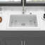 Évier de cuisine en quartz - Évier de cuisine encastré en granite blanc 30 po x 22 po x 10 po