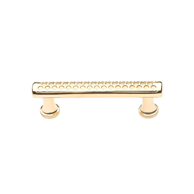 Couture 3" Center to Center Bar Pull, Bright Brass