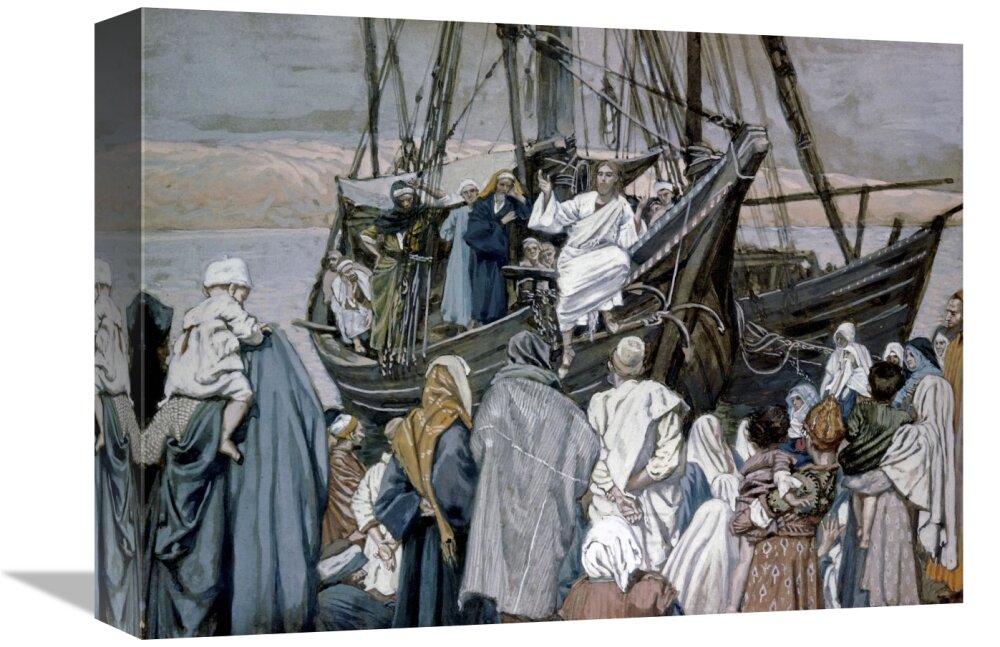 Bless international Jesus Preaching On A Boat On Canvas by James