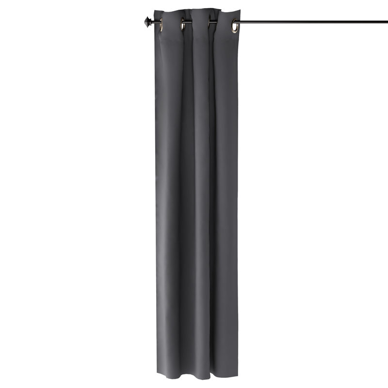 Abigail Curtain Single Panel, Dark Grey, 132 W x 213 D cm
