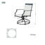 6-seat Outdoor Dining Set Iron Rectangular Dining Table With 4 Chairs And 2 Swivel Chairs