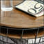 Ensemble de 2 tables de bout, tables gigognes avec rangement, tables d'appoint rondes avec plateau amovible pour salon, chambre à coucher